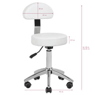 Cosmetic stool am-304 white