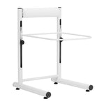 Height-adjustable pedicure tray, white