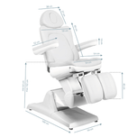 Elektrische cosmetische stoel Azzurro 870s pedicure 3 motoren wit
