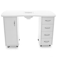 Bureau 2027 blanc deux caissons avec un absorbeur