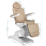 Elektrische cosmetische stoel Azzurro 870 3 motoren cappuccino