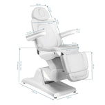 Elektrische cosmetische stoel Azzurro 870 3 motoren wit