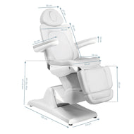 Electric cosmetic chair Azzurro 870 3 motors white