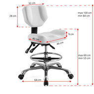 Cosmetische kruk a-4299 wit