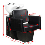 Hairdressing wash unit Gabbiano Ankara black