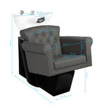 Gabbiano barber wash unit Berlin gray