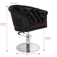 Fauteuil de coiffure Gabbiano noir