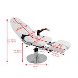 Hydraulic podiatry chair azzurro 713a white