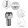Inox tube magnifier lamp holder