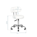 Cosmetic stool for pedicure a-007 white