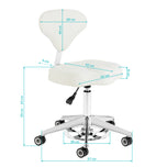 Cosmetic stool Azzurro 156-F bump-up white