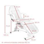 Fauteuil de cosmétique Basic 202 avec plateaux blanc