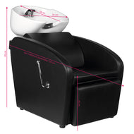 Gabbiano black Bergen hair wash unit