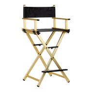Chaise de maquillage en aluminium doré