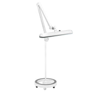 Elegante 801-s LED-Werkstattleuchte mit einem weißen Standardstativ