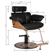 Hairdressing chair Gabbiano Florencja black