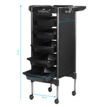 Chariot de coiffure Gabbiano fx11-5 noir