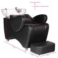 Hair system hsb46 hairdressing wash unit black