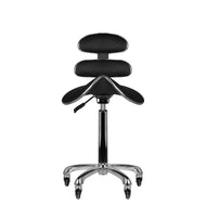 Rollhocker am-880 schwarz mit hoher Kosmetiklehne