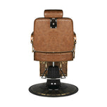 Gabbiano barber chair Boss Old Leather light brown