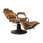 Gabbiano barber chair Boss Old Leather light brown