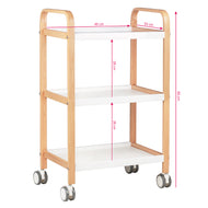 Table cosmétique hs09 bois - blanc