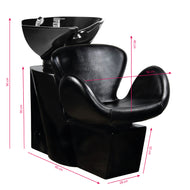 Gabbiano amsterdam hair wash unit black / black bowl