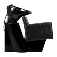 Hairdressing wash unit Gabbiano Ankara black with black bowl