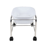 Straight pedicure tray with chrome wheels