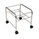 Straight pedicure tray with chrome wheels