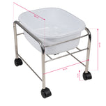 Straight pedicure tray with chrome wheels