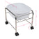 Straight pedicure tray with chrome wheels