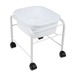 Simple pedicure tray with white wheels