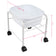 Simple pedicure tray with white wheels