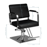 Fauteuil de barbier noir hs202 pour système capillaire