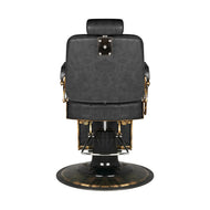 Fauteuil barbier Gabbiano Boss Vieux cuir noir