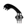 Black hand shower for a hairdressing wash stand