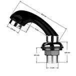 Black hand shower for a hairdressing wash stand