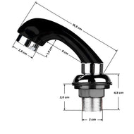 Black hand shower for a hairdressing wash stand