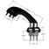 Black hand shower for a hairdressing wash stand