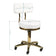 Tabouret de cosmétologie doré am-961 blanc