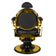 Gabbiano barber chair giulio gold black