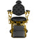 Gabbiano barber chair giulio gold black