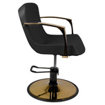 Gabbiano styling chair golden Bologna black
