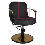 Gabbiano styling chair golden Bologna black