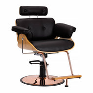 Fauteuil de coiffure Gabbiano Florencja avec appuie-tête réglable en noir