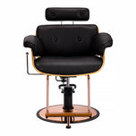 Hairdressing chair Gabbiano Florencja with adjustable headrest in black