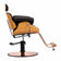 Hairdressing chair Gabbiano Florencja with adjustable headrest in black