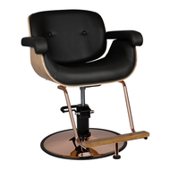 Fauteuil de barbier Gabbiano noir Venice