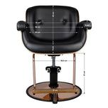 Gabbiano black venice barber chair